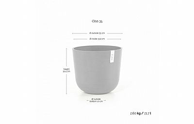 ΓΛΑΣΤΡΑ ΟΒΑΛ OSLO WHITE GREY 35